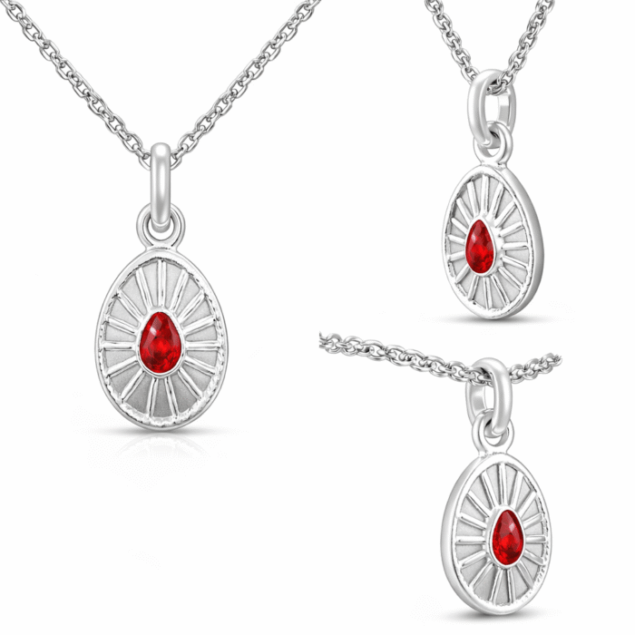 925 Silver Brahma Kumaris Pendant – Spiritual Om Shanti Jewelry | Sai Jewellers-BKSP07 - Image 2