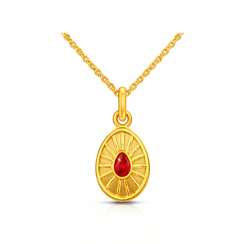 Brahma Kumaris Gold Plated Pendant in 925 Silver – Om Shanti Spiritual Jewelry | Sai Jewellers