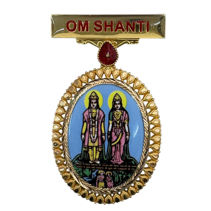 22K Beautiful Hallmarked Om Shanti BK Gold Badge with Laxmi Narayan Design – 4.950 gm | Sai Jewellers - Image 1