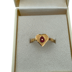22K Gold Heart Shape Shiv Baba Spiritual Ring – 2.110gm | Brahma Kumaris Inspired - Image 2