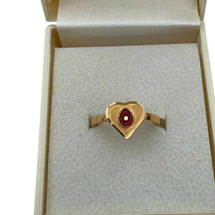 22K Gold Heart Shape Shiv Baba Spiritual Ring – 2.110gm | Brahma Kumaris Inspired - Image 2
