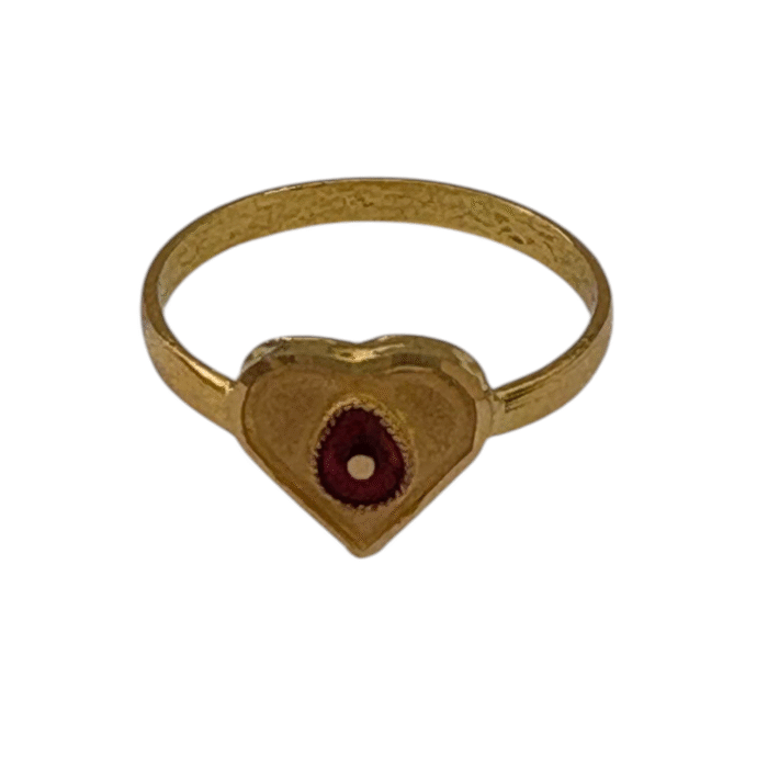 22K Gold Heart Shape Shiv Baba Spiritual Ring – 2.110gm | Brahma Kumaris Inspired - Image 3