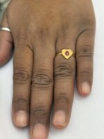 22K Gold Heart Shape Shiv Baba Spiritual Ring – 2.110gm | Brahma Kumaris Inspired - Image 4