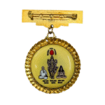 Gold Plated 925 Silver Brahma Kumaris Badge – Om Shanti Shri Krishna Design - Image 2