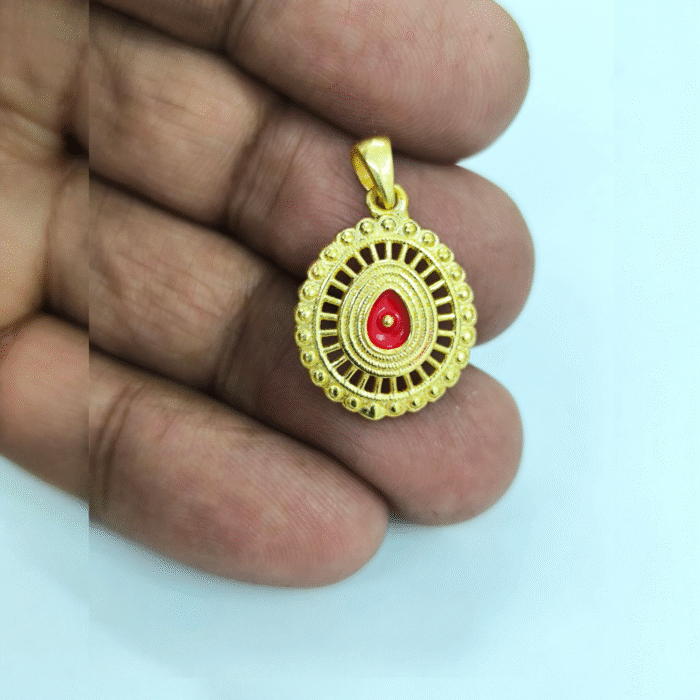 B.K Brahma Kumaris Gold Plated Pendant in 925 Silver-BKSP05 - Image 2