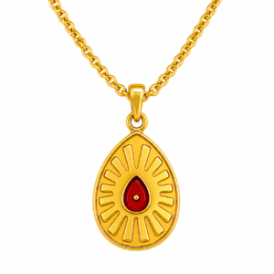 Brahma Kumaris Gold Plated Pendant in 925 Silver