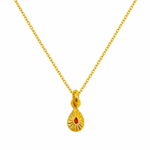 Brahma Kumaris Gold Plated Pendant in 925 Silver – Om Shanti Spiritual Jewelry | Sai Jewellers-BKSP08 - Image 3