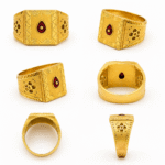 22k Hallmarked Gold Brahma Kumaris Spiritual Ring – Om Shanti Design | Sai Jewellers Abu Road-BKGR32 - Image 3