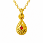 Brahma Kumaris Gold Plated Pendant in 925 Silver