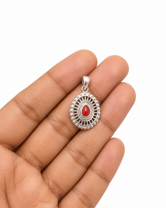 925 Silver Brahma Kumaris Pendant – Spiritual Om Shanti Jewelry - Image 3