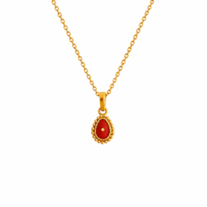 22K Hallmarked Gold Brahma Kumaris Pendant – Lightweight Baba Symbol Design -BKGP16
