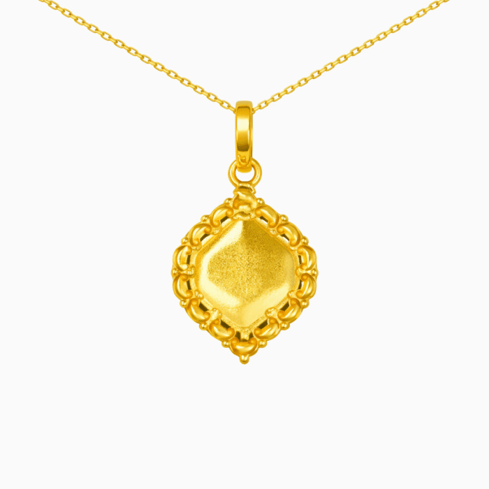 22K Gold Brahma Kumaris Light Weight Pendant | 0.850gm Spiritual Jewellery - Image 3