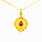 22K Gold Brahma Kumaris Light Weight Pendant | 0.850gm Spiritual Jewellery