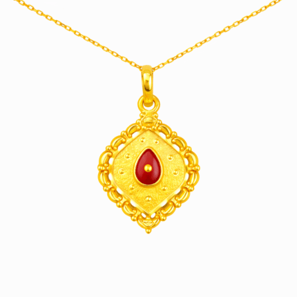 22K Gold Brahma Kumaris Light Weight Pendant | 0.850gm Spiritual Jewellery