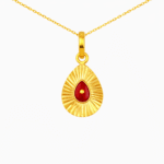 22K Gold Brahma Kumaris Light Weight Pendant | 0.850gm Spiritual Jewellery