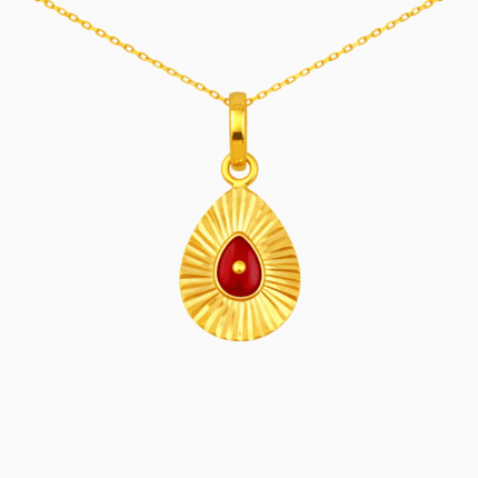 22K Gold Brahma Kumaris Light Weight Pendant | 0.850gm Spiritual Jewellery