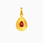 22K Gold Brahma Kumaris Light Weight Pendant | 0.850gm Spiritual Jewellery - Image 2
