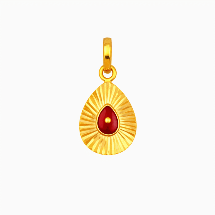 22K Gold Brahma Kumaris Light Weight Pendant | 0.850gm Spiritual Jewellery - Image 2