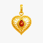 22K Hallmarked Gold Brahma Kumaris Heart Pendant – Divine Symbol Designer (2.300 gm)-BKGP12 - Image 2