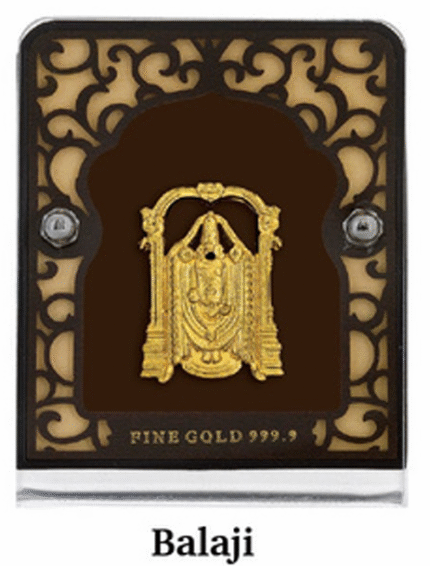 24K Gold Tirupati Balaji Photo Frame