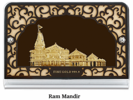 24k Gold Ram Mandir Photo Frame