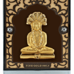 24K Gold Parshwanathji Stand Photo Frame – Spiritual Gold Gift Under ₹4000 Size: 7 x 9 cm