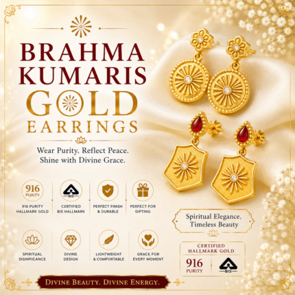 Brahma Kumaris Gold Earrings