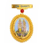 22K Gold Brahma Kumaris Om Shanti Badge