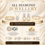 18K Hallmarked Gold Diamond Earrings – Floral Cluster & Loop Design-SSJDE03 - Image 4
