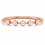 Classic Five Diamond Engagement Ring - S22 - Image 4