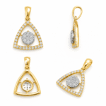 18K Hallmarked Gold Triangle Pendant – IGI Certified Diamonds 0.45 ct (H‑I Color, SI Clarity) | Sai Jewellers - Image 6