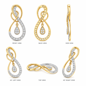 18K Hallmarked Gold Infinity Pendant – IGI Certified Diamonds 0.34 ct (H‑I Color, SI Clarity) | Sai Jewellers - Image 4