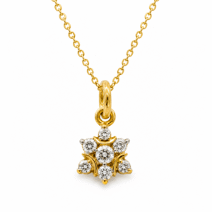 18K Gold Star Pendant IGI Certified Diamond 0.17 ct (H‑I Color, SI Clarity) | Sai Jewellers - Image 2