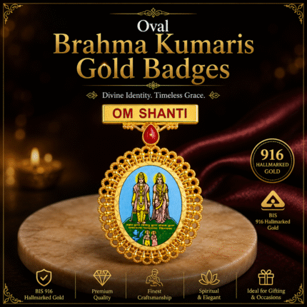 Oval Brahma Kumaris Gold Badges